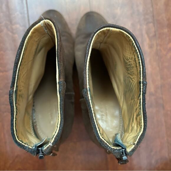 Rag & Bone Women's Distressed Brown Suede Ankle Boots w/ Stacked Heels, Size 6.5 - Picture 12 of 16